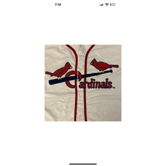 AUTHENTIC VINTAGE ST LOUIS CARDINALS XL CREAM FLAG COCA COLA EMBROIDERED USA MLB - Picture 2 of 11